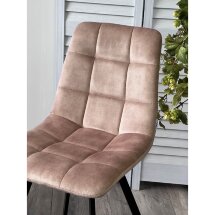 Стул CHILLI SQUARE VT5001-2 античный бежевый, велюр без &quot;пальчиковый&quot;/ черный каркас М-City