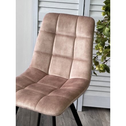 Стул CHILLI SQUARE VT5001-2 античный бежевый, велюр без &quot;пальчиковый&quot;/ черный каркас М-City 