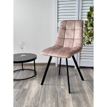 Стул CHILLI SQUARE VT5001-2 античный бежевый, велюр без &quot;пальчиковый&quot;/ черный каркас М-City