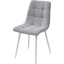 Стул CHILLI UF860-02B серо-голубой, ткань/ белый каркас М-City