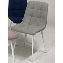 Стул CHILLI UF860-02B серо-голубой, ткань/ белый каркас М-City