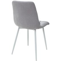 Стул CHILLI UF860-02B серо-голубой, ткань/ белый каркас М-City