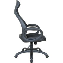 Кресло офисное BRABIX PREMIUM &quot;Genesis EX-517&quot;, пластик черный, ткань/экокожа/сетка черная, 531574