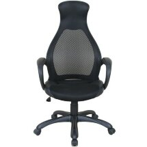 Кресло офисное BRABIX PREMIUM &quot;Genesis EX-517&quot;, пластик черный, ткань/экокожа/сетка черная, 531574