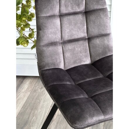 Стул CHILLI SQUARE VT5001-3 античный серый, велюр без &quot;пальчиковый&quot;/ черный каркас М-City 