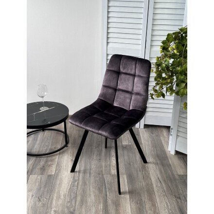 Стул CHILLI SQUARE VT5001-3 античный серый, велюр без &quot;пальчиковый&quot;/ черный каркас М-City 