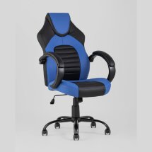 Кресло игровое TopChairs Racer Midi черно-синее