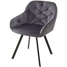 Стул GALE BLUVEL-14 GREY поворот.360 град., велюр М-City