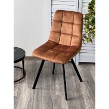 Стул CHILLI SQUARE VT5001-4 античный медный, велюр без &quot;пальчиковый&quot;/ черный каркас М-City