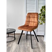 Стул CHILLI SQUARE VT5001-4 античный медный, велюр без &quot;пальчиковый&quot;/ черный каркас М-City