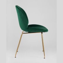 Стул Stool Group Beetle изумрудный, металлический каркас, велюровая обивка, золотые ножки