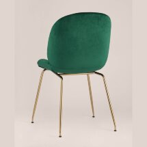 Стул Stool Group Beetle изумрудный, металлический каркас, велюровая обивка, золотые ножки
