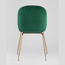 Стул Stool Group Beetle изумрудный, металлический каркас, велюровая обивка, золотые ножки