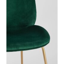 Стул Stool Group Beetle изумрудный, металлический каркас, велюровая обивка, золотые ножки