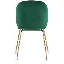 Стул Stool Group Beetle изумрудный, металлический каркас, велюровая обивка, золотые ножки