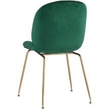 Стул Stool Group Beetle изумрудный, металлический каркас, велюровая обивка, золотые ножки