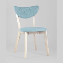 Комплект из двух стульев Stool Group SVEN голубой обеденный деревянный массив гевеи цвет беленый дуб