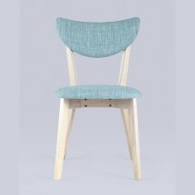 Комплект из двух стульев Stool Group SVEN голубой обеденный деревянный массив гевеи цвет беленый дуб
