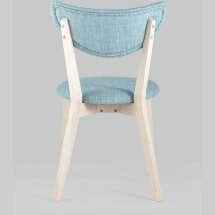 Комплект из двух стульев Stool Group SVEN голубой обеденный деревянный массив гевеи цвет беленый дуб