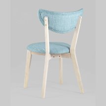 Комплект из двух стульев Stool Group SVEN голубой обеденный деревянный массив гевеи цвет беленый дуб