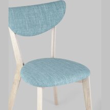 Комплект из двух стульев Stool Group SVEN голубой обеденный деревянный массив гевеи цвет беленый дуб