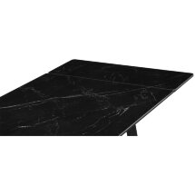 Керамический стол Джек 140(200)х80 черный мрамор shakespeare black / черный