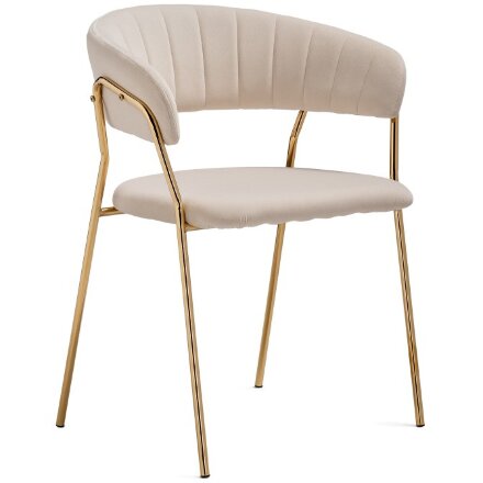 Стул на металлокаркасе Kamelia 1 beige / gold 