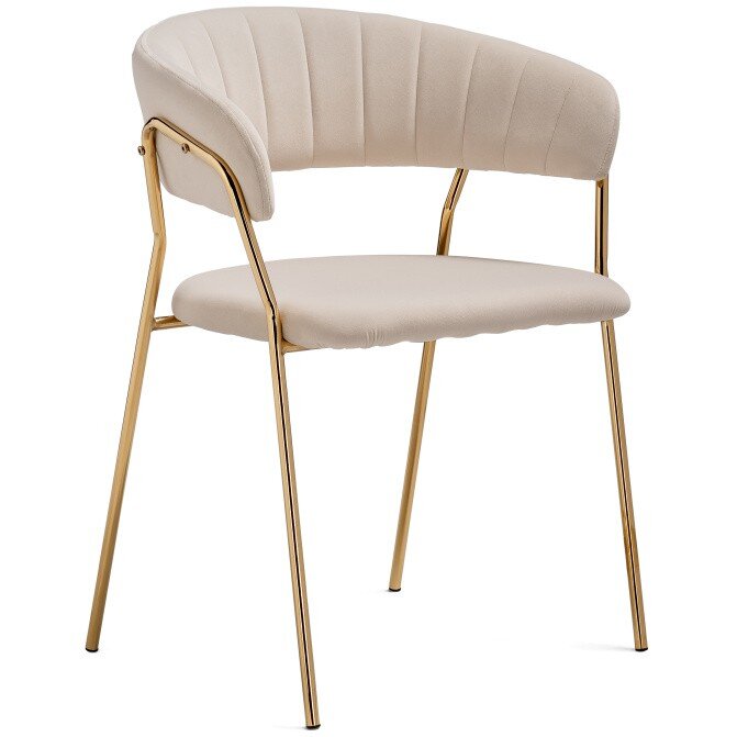 Стул на металлокаркасе Kamelia 1 beige / gold Стул на металлокаркасе Kamelia 1 beige / gold