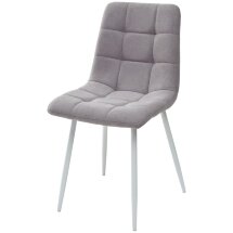 Стул CHILLI UF860-08B серый, ткань / белый каркас М-City