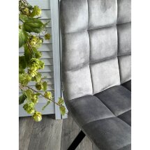 Стул CHILLI SQUARE VT5001-7 античный светло-серый, велюр без &quot;пальчиковый&quot;/ черный каркас М-City