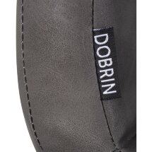 Стул обеденный DOBRIN MARK черные ножки, серая антрацитовая винтажная экокожа RU-08
