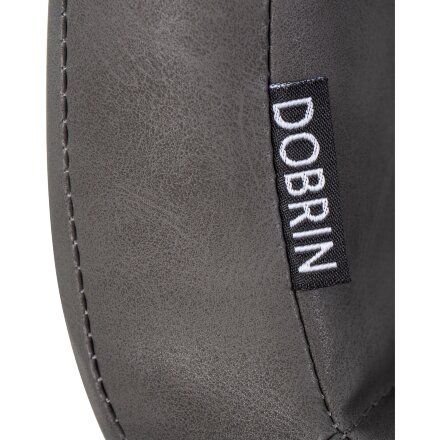 Стул обеденный DOBRIN MARK черные ножки, серая антрацитовая винтажная экокожа RU-08 Серый антрацит