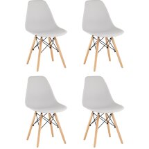 Стул Eames Style DSW светло-серый x4 (разборный каркас)