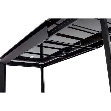 Стол CREMONA 140 KL-61 под дерево, итальянская керамика/ черный каркас, ®DISAUR 