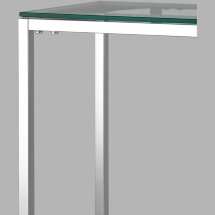 Консоль Stool Group ТАУН 115*30 серебро каркас нержавеющая сталь столешница закаленное стекло