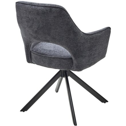 Стул GUARA 180 град. поворот. цвет серый RAVEN 18 / черный каркас, ®DISAUR 