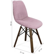 Стул деревянный SHT-ST29-C22 / S70 розовый зефир / темный орех / черный муар