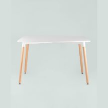 Стол Stool Group Oslo Rectangle WT белый, столешница МДФ, деревянные ножки