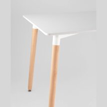 Стол Stool Group Oslo Rectangle WT белый, столешница МДФ, деревянные ножки