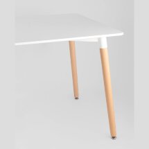 Стол Stool Group Oslo Rectangle WT белый, столешница МДФ, деревянные ножки
