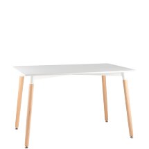 Стол Stool Group Oslo Rectangle WT белый, столешница МДФ, деревянные ножки