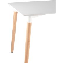 Стол Stool Group Oslo Rectangle WT белый, столешница МДФ, деревянные ножки