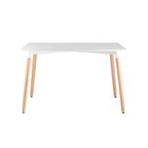 Стол Stool Group Oslo Rectangle WT белый, столешница МДФ, деревянные ножки