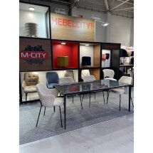 Стул AMARETTO VBP206 античный светло-бежевый/ черный каркас, М-City