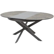 Стол TRENTO 120 KL-19 СЕРО-КОРИЧНЕВЫЙ КАМЕНЬ, итальянская керамика/ GREY1 серый каркас М-City