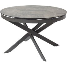 Стол TRENTO 120 KL-19 СЕРО-КОРИЧНЕВЫЙ КАМЕНЬ, итальянская керамика/ GREY1 серый каркас М-City