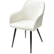 Стул BRANDY WZ2042-01 молочный фактурный велюр / черный каркас М-City
