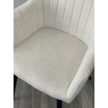 Стул BRANDY WZ2042-01 молочный фактурный велюр / черный каркас М-City