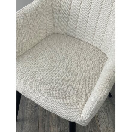 Стул BRANDY WZ2042-01 молочный фактурный велюр / черный каркас М-City 