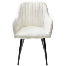 Стул BRANDY WZ2042-01 молочный фактурный велюр / черный каркас М-City